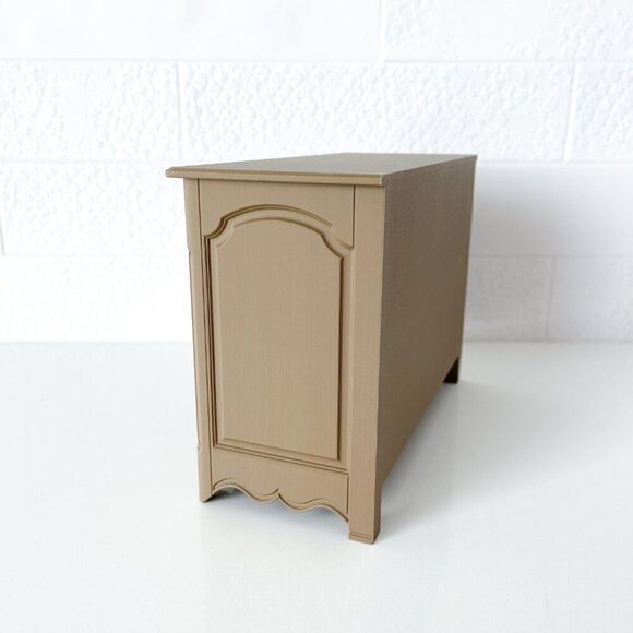 Barbie Miniature Dollhouse Taupe French Cabinet Sideboard 1:6 Scale 3D Printed - Picture 2 of 5